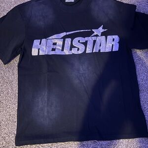 Hellstar Black T-Shirt with Silver Logo